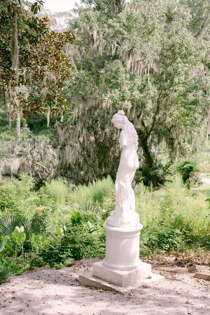 statue in gardens at Middleton Place