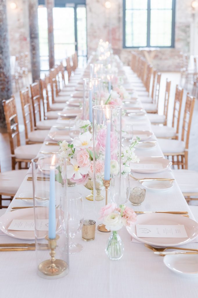 long table photo of place settings