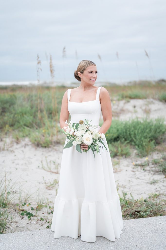 bridal portrait at Kiawah beach
