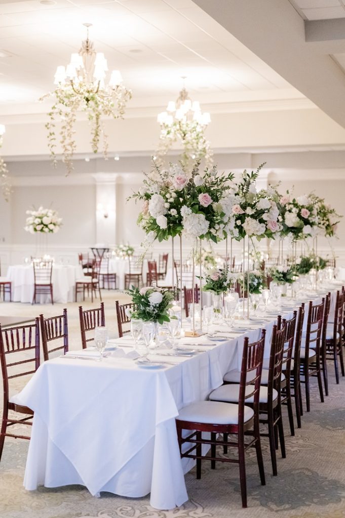 photo of wedding reception inside Seabrook Club house