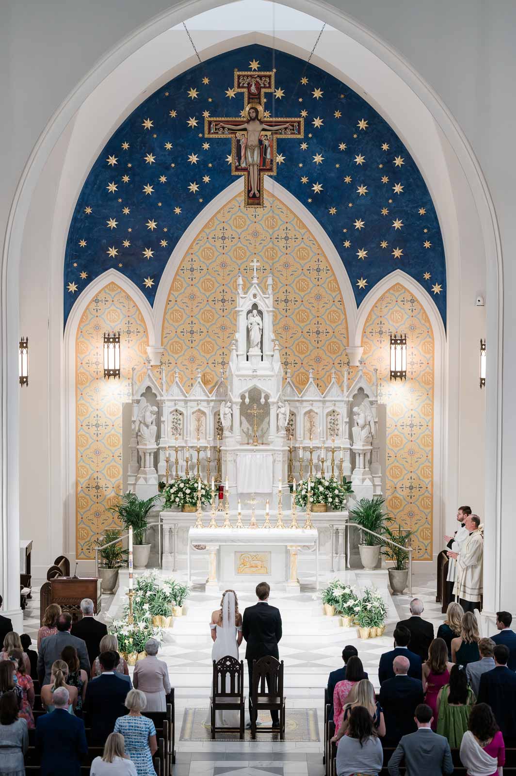 wedding ceremony at catholic church