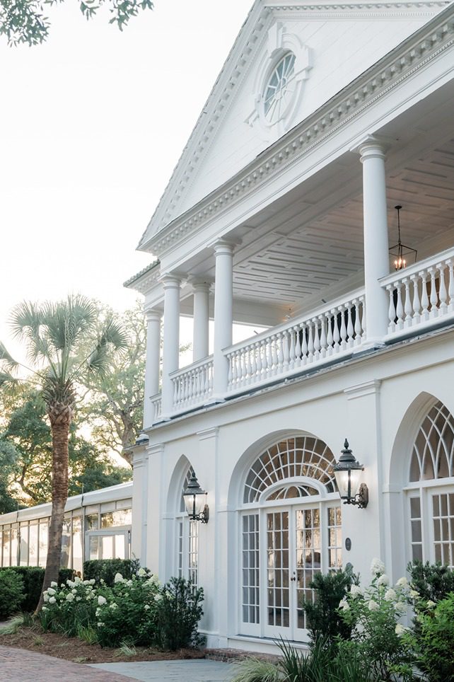 historic two story house at Lowndes Grove with upper porch