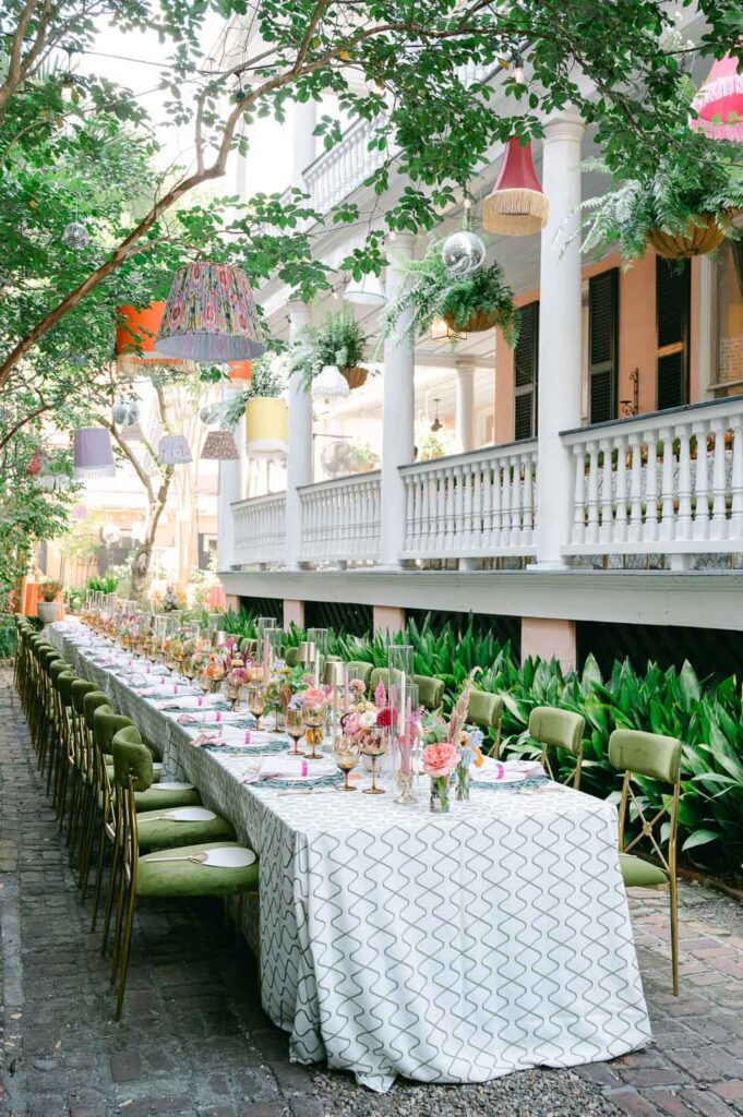 Wedding Reception outdoors at the Parsonage